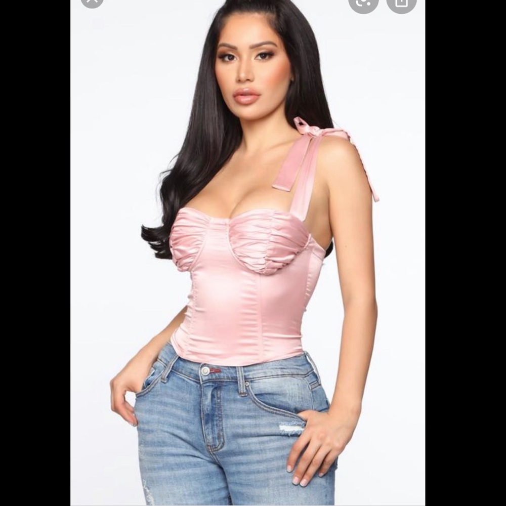 Fashionnova pink corset top